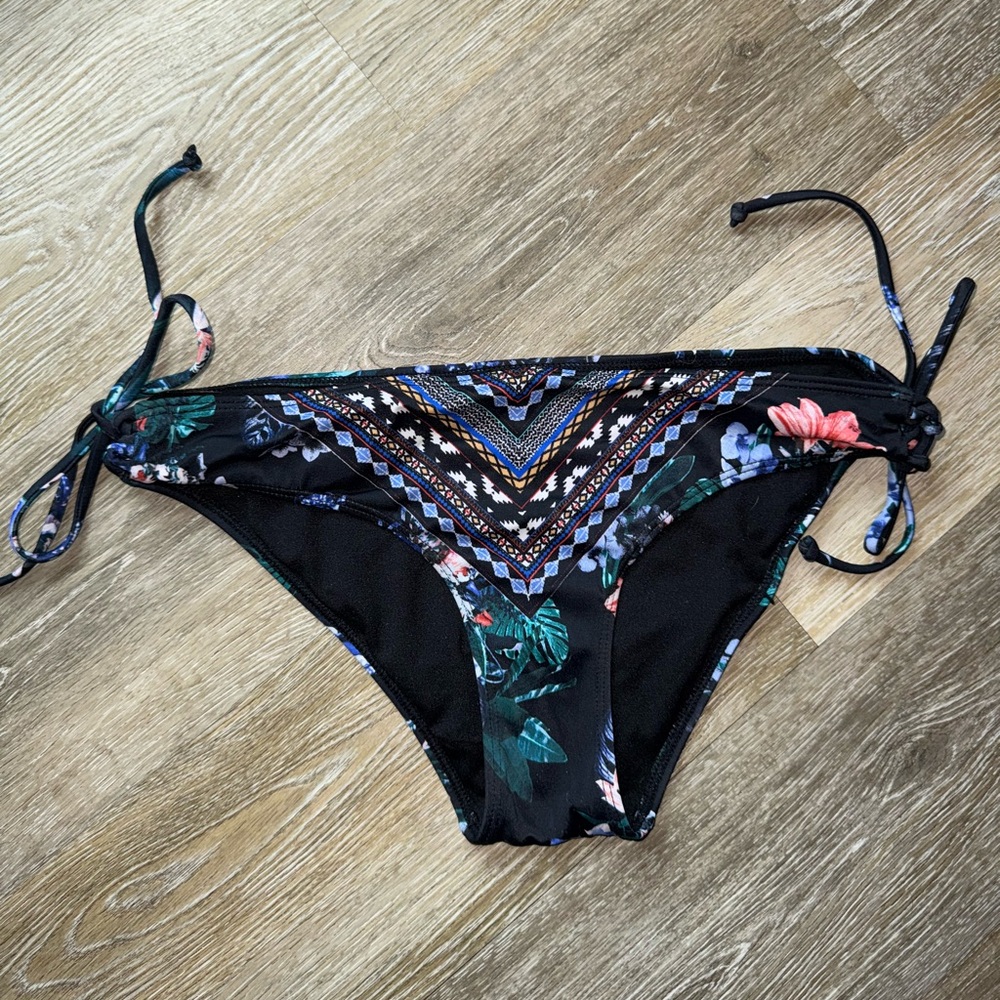 Floral Black Bikini Bottom- LA hearts